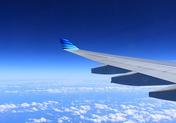 airplane wing from the inside of the airplane